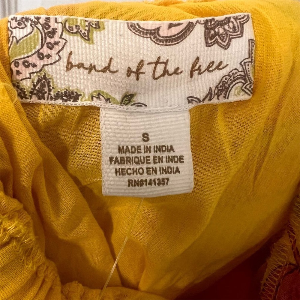 Band of the Free Women's Floral Maxi Dress Yellow Size Small Casual NWT - Picture 7 of 7